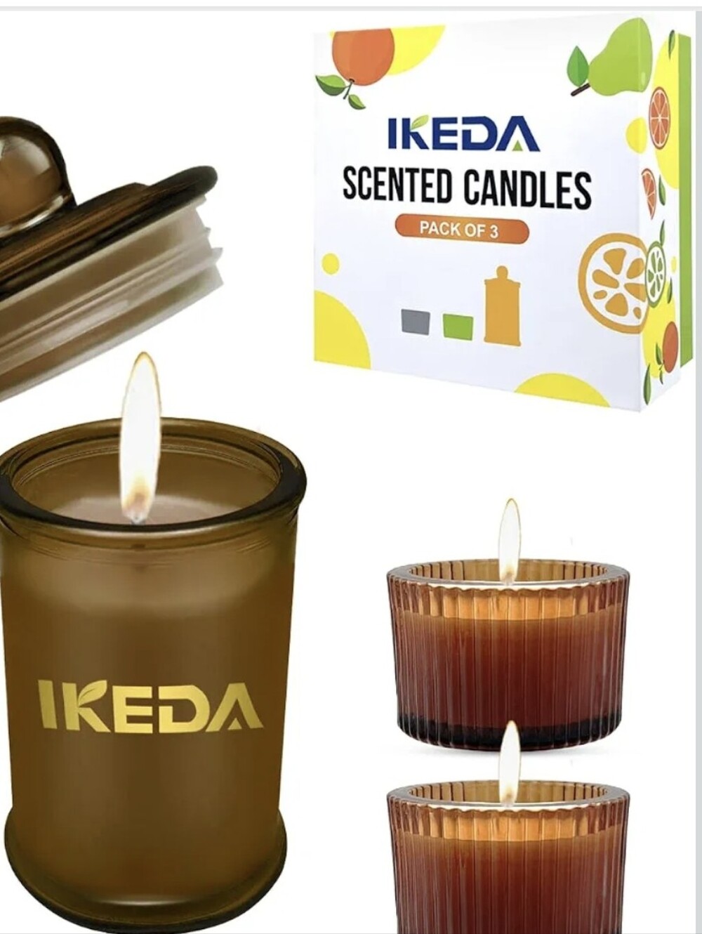 3 Piece Ikeda Candles Freesia